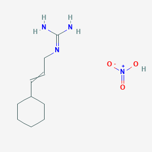 molecular formula C10H20N4O3 B15449676 2-(3-Cyclohexylprop-2-enyl)guanidine;nitric acid CAS No. 62658-58-6