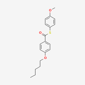 molecular formula C19H22O3S B15449697 S-(4-Methoxyphenyl) 4-(pentyloxy)benzene-1-carbothioate CAS No. 62525-75-1