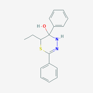 molecular formula C17H18N2OS B15449703 6-Ethyl-2,5-diphenyl-5,6-dihydro-4H-1,3,4-thiadiazin-5-ol CAS No. 62625-50-7