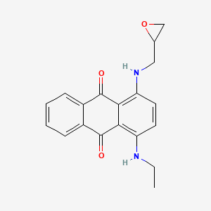 molecular formula C19H18N2O3 B15449711 1-(Ethylamino)-4-{[(oxiran-2-yl)methyl]amino}anthracene-9,10-dione CAS No. 62649-67-6