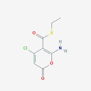 S-Ethyl 6-amino-4-chloro-2-oxo-2H-pyran-5-carbothioate