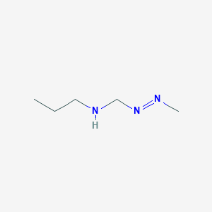 molecular formula C5H13N3 B15449747 N-{[(E)-Methyldiazenyl]methyl}propan-1-amine CAS No. 62655-31-6