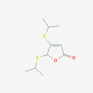 molecular formula C10H16O2S2 B15449754 4,5-Bis[(propan-2-yl)sulfanyl]furan-2(5H)-one CAS No. 62674-30-0