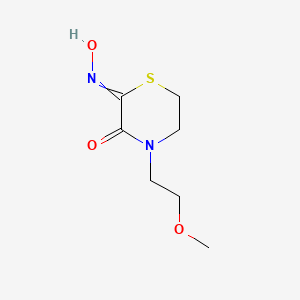 molecular formula C7H12N2O3S B15449771 2-(Hydroxyimino)-4-(2-methoxyethyl)thiomorpholin-3-one CAS No. 62595-83-9