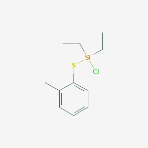 Chloro(diethyl)[(2-methylphenyl)sulfanyl]silane