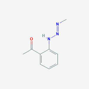 molecular formula C9H11N3O B15449784 1-{2-[(2E)-3-Methyltriaz-2-en-1-yl]phenyl}ethan-1-one CAS No. 62606-21-7