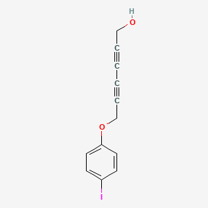 molecular formula C12H9IO2 B15449806 6-(4-Iodophenoxy)hexa-2,4-diyn-1-OL CAS No. 62764-25-4