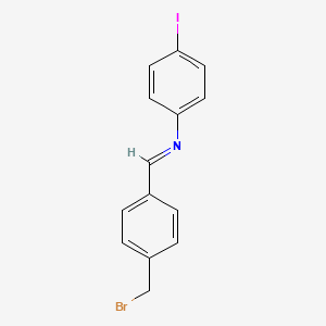 (E)-1-[4-(Bromomethyl)phenyl]-N-(4-iodophenyl)methanimine