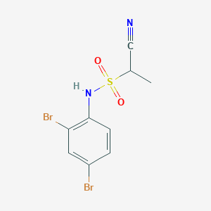 molecular formula C9H8Br2N2O2S B15449873 1-Cyano-N-(2,4-dibromophenyl)ethane-1-sulfonamide CAS No. 62408-66-6