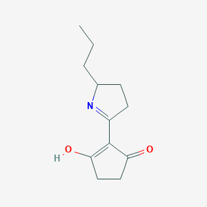 molecular formula C12H17NO2 B15449885 2-(5-Propylpyrrolidin-2-ylidene)cyclopentane-1,3-dione CAS No. 62686-94-6