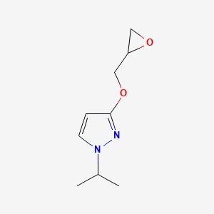 molecular formula C9H14N2O2 B15449922 3-[(Oxiran-2-yl)methoxy]-1-(propan-2-yl)-1H-pyrazole CAS No. 62294-53-5