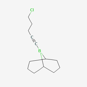 molecular formula C13H20BCl B15449934 9-(5-Chloropent-1-YN-1-YL)-9-borabicyclo[3.3.1]nonane CAS No. 62459-80-7