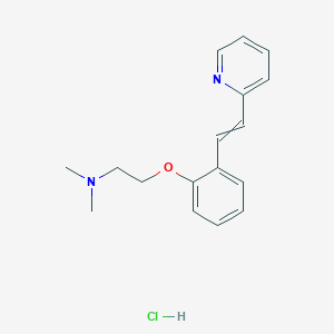 N,N-Dimethyl-2-{2-[2-(pyridin-2-yl)ethenyl]phenoxy}ethan-1-amine--hydrogen chloride (1/1)