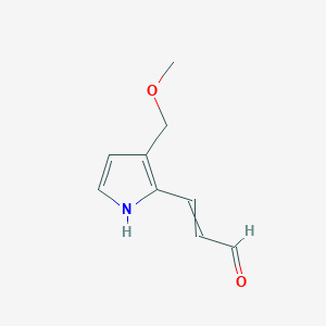 molecular formula C9H11NO2 B15450006 3-[3-(Methoxymethyl)-1H-pyrrol-2-yl]prop-2-enal CAS No. 62706-56-3