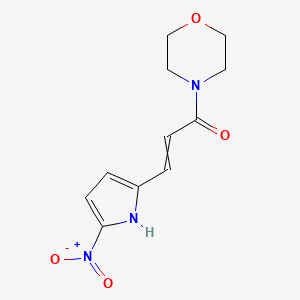 molecular formula C11H13N3O4 B15450031 1-(Morpholin-4-yl)-3-(5-nitro-1H-pyrrol-2-yl)prop-2-en-1-one CAS No. 62427-42-3