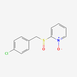 2-[(4-Chlorophenyl)methanesulfinyl]-1-oxo-1lambda~5~-pyridine