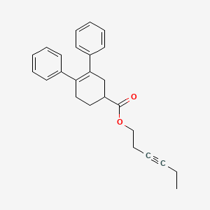 molecular formula C25H26O2 B15450050 Hex-3-ynyl 3,4-diphenylcyclohex-3-ene-1-carboxylate CAS No. 62544-70-1