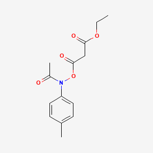 Ethyl 3-{[acetyl(4-methylphenyl)amino]oxy}-3-oxopropanoate