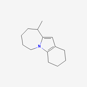 molecular formula C14H21N B15450087 1H-Azepino[1,2-a]indole, 2,3,4,6,7,8,9,10-octahydro-10-methyl- CAS No. 62372-24-1