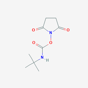 molecular formula C9H14N2O4 B15450103 2,5-Pyrrolidinedione, 1-[[[(1,1-dimethylethyl)amino]carbonyl]oxy]- CAS No. 62749-08-0