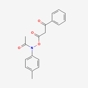 molecular formula C18H17NO4 B15450108 N-(4-Methylphenyl)-N-[(3-oxo-3-phenylpropanoyl)oxy]acetamide CAS No. 62641-40-1