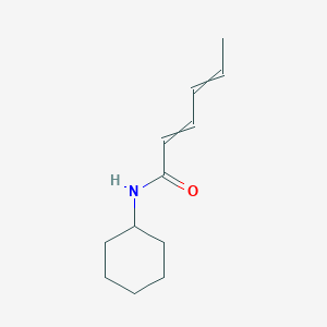 molecular formula C12H19NO B15450140 N-Cyclohexylhexa-2,4-dienamide CAS No. 62764-13-0