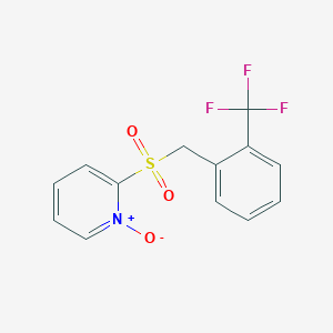 1-Oxo-2-{[2-(trifluoromethyl)phenyl]methanesulfonyl}-1lambda~5~-pyridine