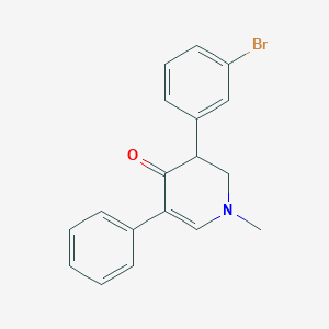 molecular formula C18H16BrNO B15450163 3-(3-Bromophenyl)-1-methyl-5-phenyl-2,3-dihydropyridin-4(1H)-one CAS No. 62291-08-1