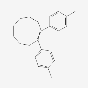 molecular formula C23H28 B15450180 1,2-Bis(4-methylphenyl)cyclonon-1-ene CAS No. 62360-75-2