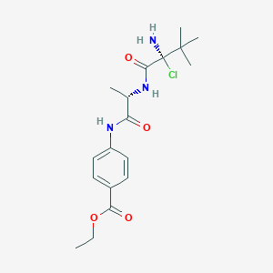 molecular formula C18H26ClN3O4 B15450189 2-Chloro-3-methyl-L-valyl-N-[4-(ethoxycarbonyl)phenyl]-L-alaninamide CAS No. 62571-17-9