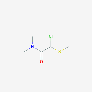 molecular formula C5H10ClNOS B15450198 2-Chloro-N,N-dimethyl-2-(methylsulfanyl)acetamide CAS No. 62383-82-8