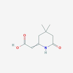 molecular formula C9H13NO3 B15450226 (4,4-Dimethyl-6-oxopiperidin-2-ylidene)acetic acid CAS No. 62565-14-4