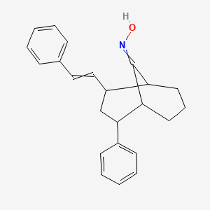 molecular formula C23H25NO B15450233 N-[2-Phenyl-4-(2-phenylethenyl)bicyclo[3.3.1]nonan-9-ylidene]hydroxylamine CAS No. 62298-02-6