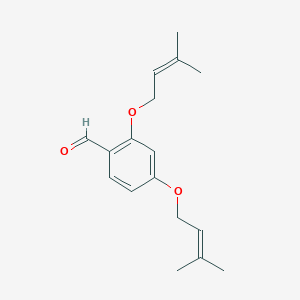 molecular formula C17H22O3 B15450238 Benzaldehyde, 2,4-bis[(3-methyl-2-butenyl)oxy]- CAS No. 62417-02-1