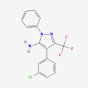 4-(3-Chlorophenyl)-1-phenyl-3-(trifluoromethyl)-1H-pyrazol-5-amine