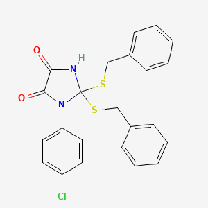 2,2-Bis(benzylsulfanyl)-1-(4-chlorophenyl)imidazolidine-4,5-dione