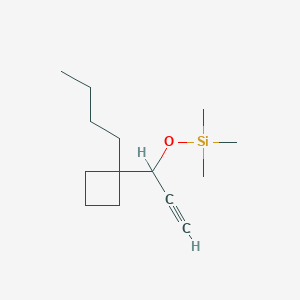 molecular formula C14H26OSi B15450347 {[1-(1-Butylcyclobutyl)prop-2-yn-1-yl]oxy}(trimethyl)silane CAS No. 62407-85-6