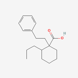 molecular formula C18H26O2 B15450355 1-(2-Phenylethyl)-2-propylcyclohexane-1-carboxylic acid CAS No. 62664-70-4