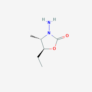 molecular formula C6H12N2O2 B15450394 (4S,5S)-3-amino-5-ethyl-4-methyl-1,3-oxazolidin-2-one CAS No. 62344-73-4