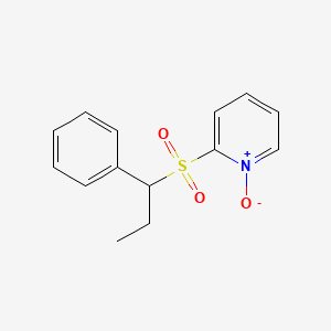 molecular formula C14H15NO3S B15450401 1-Oxido-2-(1-phenylpropylsulfonyl)pyridin-1-ium CAS No. 62382-03-0