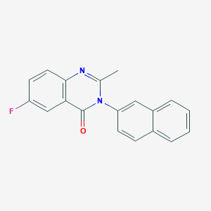 molecular formula C19H13FN2O B15450409 6-Fluoro-2-methyl-3-(naphthalen-2-yl)quinazolin-4(3H)-one CAS No. 62376-80-1