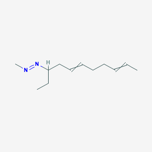 molecular formula C12H22N2 B15450429 (E)-1-Methyl-2-(undeca-5,9-dien-3-yl)diazene CAS No. 62824-36-6