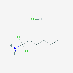 molecular formula C6H14Cl3N B15450447 1,1-Dichlorohexan-1-amine;hydrochloride CAS No. 62387-38-6