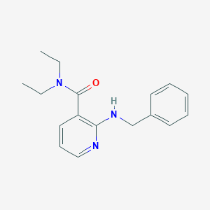 molecular formula C17H21N3O B15450458 3-Pyridinecarboxamide, N,N-diethyl-2-[(phenylmethyl)amino]- CAS No. 62636-40-2