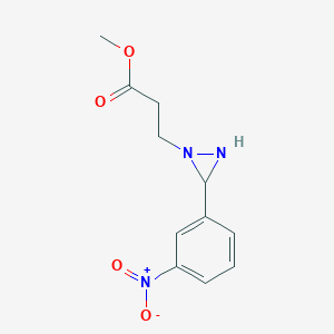 molecular formula C11H13N3O4 B15450460 Methyl 3-[3-(3-nitrophenyl)diaziridin-1-yl]propanoate CAS No. 62664-26-0