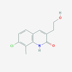 molecular formula C12H12ClNO2 B15450500 7-Chloro-3-(2-hydroxyethyl)-8-methylquinolin-2(1H)-one CAS No. 62480-55-1