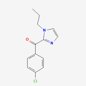 molecular formula C13H13ClN2O B15450542 (4-Chlorophenyl)(1-propyl-1H-imidazol-2-yl)methanone CAS No. 62366-22-7