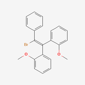 molecular formula C22H19BrO2 B15450552 1,1'-(2-Bromo-2-phenylethene-1,1-diyl)bis(2-methoxybenzene) CAS No. 62378-32-9