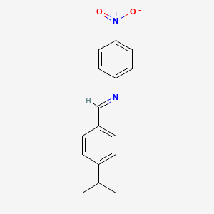 molecular formula C16H16N2O2 B15450555 Benzenamine, N-[[4-(1-methylethyl)phenyl]methylene]-4-nitro- CAS No. 62453-02-5