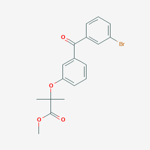 molecular formula C18H17BrO4 B15450578 Methyl 2-[3-(3-bromobenzoyl)phenoxy]-2-methylpropanoate CAS No. 62809-95-4